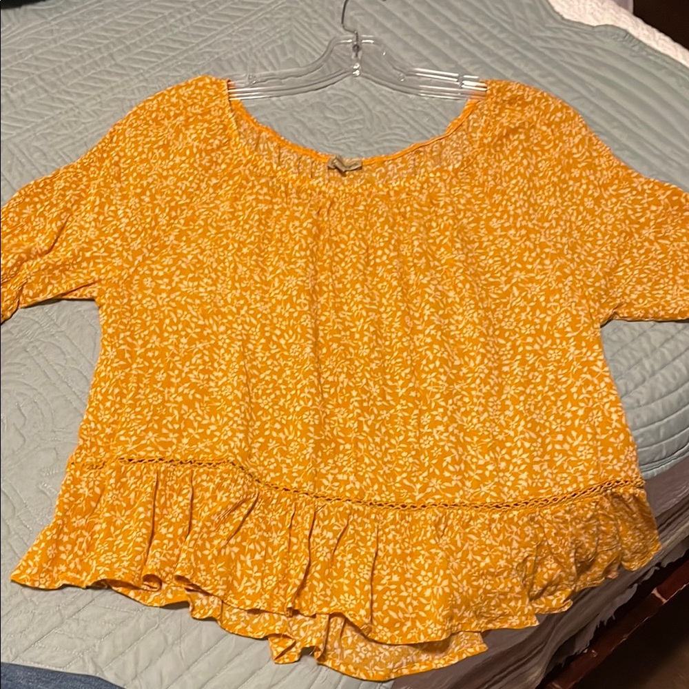 Yellow Floral Blouse